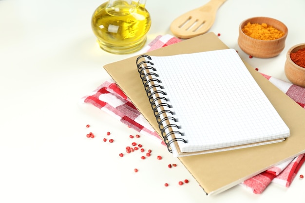 Cuaderno de recetas abierto